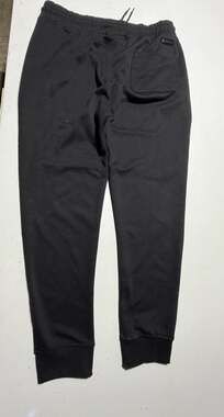 Southpole Men's Black Jogger Pants with Zipper Pockets and Drawstring Waist